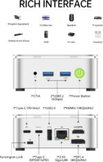 GMKtec Mini PC Computer, G10 Ryzen 5 3500U (Beats N150/N97), 16GB RAM 512GB SSD 2.5GbE NIC LAN Desktop Office Home Business HTPC Proxmox, Triple 4K Display, WiFi, BT, USB-C, DP, Type-C PD, HDMI 2.1 - Image 5