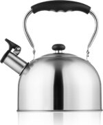 Whistling Tea Kettle – 2.64 Quart Stovetop Teapot, Stainless Steel Water Kettle for Camping & Kitchen, Foldable Handle – Perfect for Coffee & Tea - Image 2