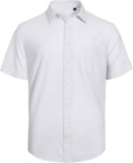 J.VER Men's Linen Short Sleeve Shirts Cotton Casual Lightweight Button Down Shirt Beach Vacation Summer Tops with Pocket - Image 4