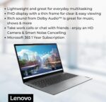 Lenovo IdeaPad 1 Student Laptop, 15.6" FHD Display, Intel Dual Core Processor, 12GB RAM, 512GB SSD + 128GB eMMC, 1 Year Office 365, Wi-Fi 6, Webcam, Bluetooth, SD Card Reader, Windows 11 Home, Grey - Image 4