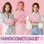 2PCS Makeup Bags Teen Girl Gifts Trendy Stuff - Personalized Christmas Gifts for Women - Stocking Stuffers for Teen Girls - Cosmetic Bag for Travel Toiletry - 11 12 13 14 15 16 Years Old Gift - Pink A - Image 5