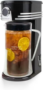 Nostalgia 3-Quart Iced Tea & Coffee Brewing System With Double-Insulated Pitcher, Strength Selector & Infuser Chamber, Also Perfect For Lattes, Lemonade, Flavored Water, Black - Image 2