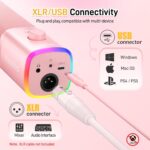 MAONO XLR/USB Gaming Microphone Kit: Dynamic PC Mic for Streaming Podcasting, Software Support, Mute Button, Gain Control, RGB Computer Mic with Boom Arm Stand, for Recording, PS4/PS5, PD100XS Pink - Image 8