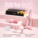 MAONO XLR/USB Gaming Microphone Kit: Dynamic PC Mic for Streaming Podcasting, Software Support, Mute Button, Gain Control, RGB Computer Mic with Boom Arm Stand, for Recording, PS4/PS5, PD100XS Pink - Image 9