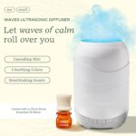 Lifelines Waves Ultrasonic Essential Oil Diffuser with Essential Oil Blend, 200ml - Aromatherapy Diffuser with Cascading Mist, Colored Lights & Auto-Shut Off Features - Home & Bedroom Essentials - Image 3