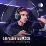 FIFINE Wired USB Gaming Headset: 7.1 Surround Sound - Vibrant Customizable RGB - Game/Chat Balance, Gamer Headphone with Noise Canceling Mic for PC, PS5/PS4, Laptop, Mac - AmpliGame H13BP - Image 4