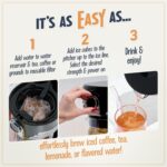 Nostalgia 3-Quart Iced Tea & Coffee Brewing System With Double-Insulated Pitcher, Strength Selector & Infuser Chamber, Also Perfect For Lattes, Lemonade, Flavored Water, Black - Image 4