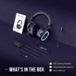 FIFINE Wired USB Gaming Headset: 7.1 Surround Sound - Vibrant Customizable RGB - Game/Chat Balance, Gamer Headphone with Noise Canceling Mic for PC, PS5/PS4, Laptop, Mac - AmpliGame H13BP - Image 10