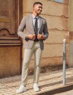 PJ PAUL JONES Mens Golf Pants Stretch Work Dress Pant Casual Classic Fit Lightweight Slacks Trousers with 5 Pockets - Image 4