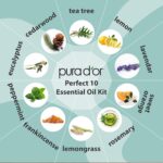 PURA D'OR Organic Perfect10 Essential Oils Set - 10x 10mL Wood Box Aromatherapy Gift Set - 100% Pure Therapeutic Grade for Relaxation and Wellness (Lavender, Peppermint, Eucalyptus, Tea Tree & More) - Image 3