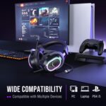 FIFINE Wired USB Gaming Headset: 7.1 Surround Sound - Vibrant Customizable RGB - Game/Chat Balance, Gamer Headphone with Noise Canceling Mic for PC, PS5/PS4, Laptop, Mac - AmpliGame H13BP - Image 9