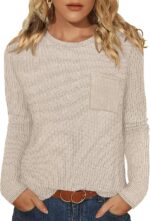 WIHOLL Long Sleeve Shirts for Women Waffle Knit Trendy Fall Fashion 2025 Dressy Casual Blouses Teacher Outfits - Image 2