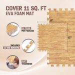 Yes4All EVA Interlocking Mats, Puzzle Floor Tiles, Foam Floor Padding with Border for Furniture, Home Space, Living Room, Garage 11,22,32 SQFT - Image 3