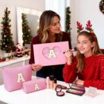2PCS Makeup Bags Teen Girl Gifts Trendy Stuff - Personalized Christmas Gifts for Women - Stocking Stuffers for Teen Girls - Cosmetic Bag for Travel Toiletry - 11 12 13 14 15 16 Years Old Gift - Pink A - Image 2