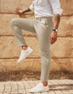 PJ PAUL JONES Mens Golf Pants Stretch Work Dress Pant Casual Classic Fit Lightweight Slacks Trousers with 5 Pockets - Image 3